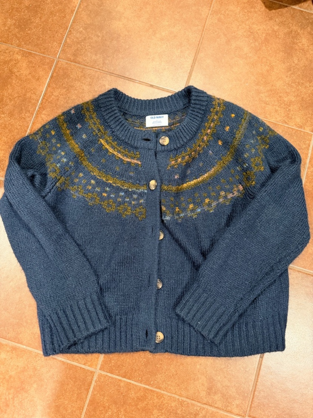 Old Navy Fair Isle Button-Up Sweater